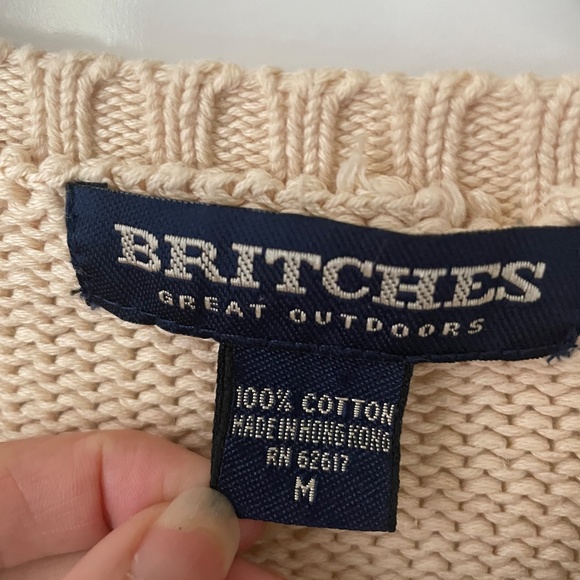 Ralph Lauren Beige V-Neck Sweater Vest with Flag - Picture 2 of 4